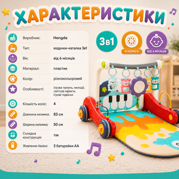 Интерактивные детские ходунки 3в1 - изображение 5