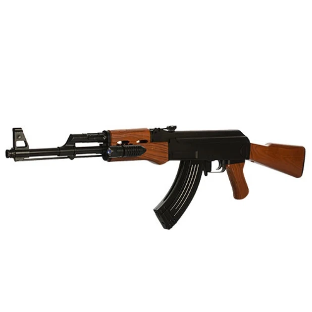 Игрушечный Автомат АК-47 Калашникова на Пластиковых Шариках с Фонариком (Пружинный Механизм) - изображение 3