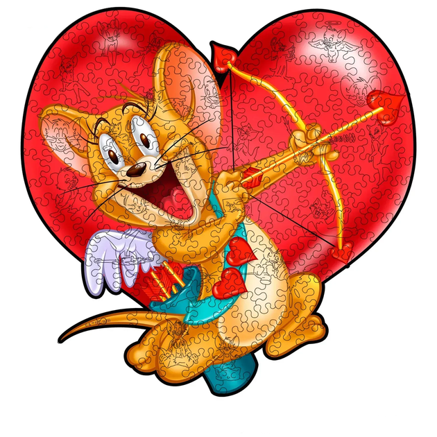 Деревянный пазл Woods Story Tom & Jerry™ Купидон 38х37 см XL 183 детали - Фото 2 Деревянный пазл Woods Story Tom & Jerry™ Купидон 38х37 см XL 183 детали - изображение 2