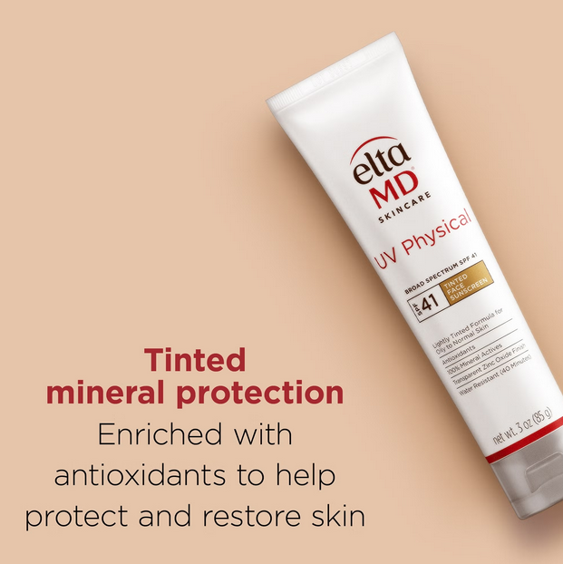 Солнцезащитный крем EltaMD UV Physical Broad-Spectrum SPF 41 Sunscreen - Tinted 85 g - изображение 3