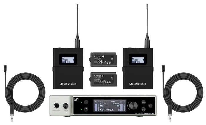 Подвійна радіосистема Sennheiser EW-DX MKE 2 SET (Q1-9) з мініатюрними передавачами та мікрофонами MKE 2 470–550 МГц (4044155259926) - Фото 1 Подвійна радіосистема Sennheiser EW-DX MKE 2 SET (Q1-9) з мініатюрними передавачами та мікрофонами MKE 2 470–550 МГц (4044155259926) - зображення 1