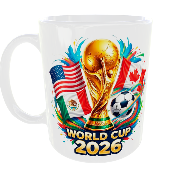 Кружка (чашка) с принтом «World Cup 2026» – подарок для футбольного болельщика | 330 мл - изображение 3