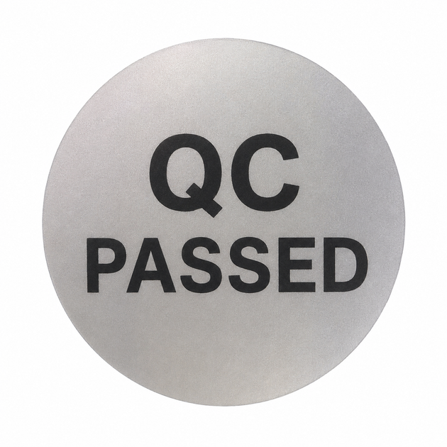Гарантийная наклейка QC PASSED диаметр 10 мм (цена за лист 100шт) - Фото 2 Гарантийная наклейка QC PASSED диаметр 10 мм (цена за лист 100шт) - изображение 2