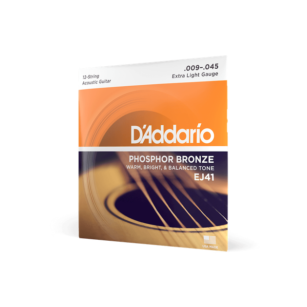 Струны для акустической гитары DʼADDARIO EJ41 Phosphor Bronze 12-String Extra Light (09-45) - Фото 2 Струны для акустической гитары DʼADDARIO EJ41 Phosphor Bronze 12-String Extra Light (09-45) - изображение 2