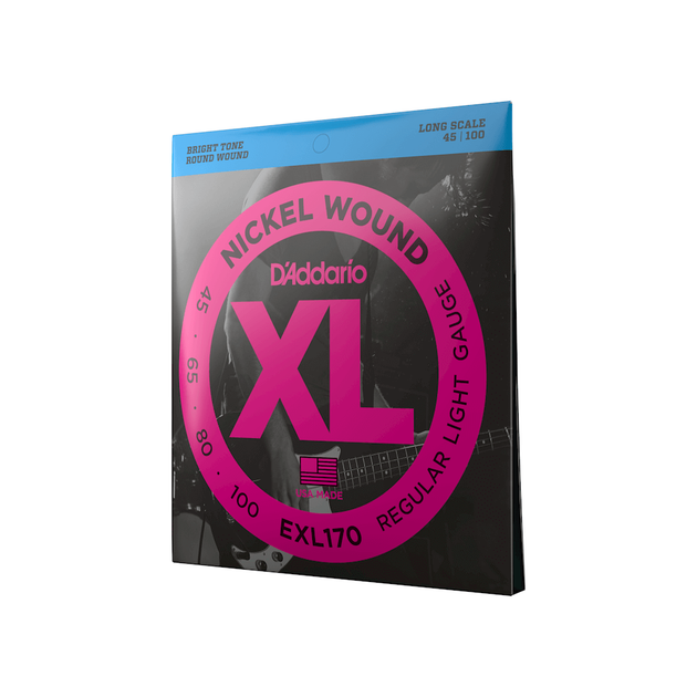 Струны для бас-гитары DʼADDARIO EXL170 XL Nickel Wound Bass Regular Light (45-100) - Фото 2 Струны для бас-гитары DʼADDARIO EXL170 XL Nickel Wound Bass Regular Light (45-100) - изображение 2