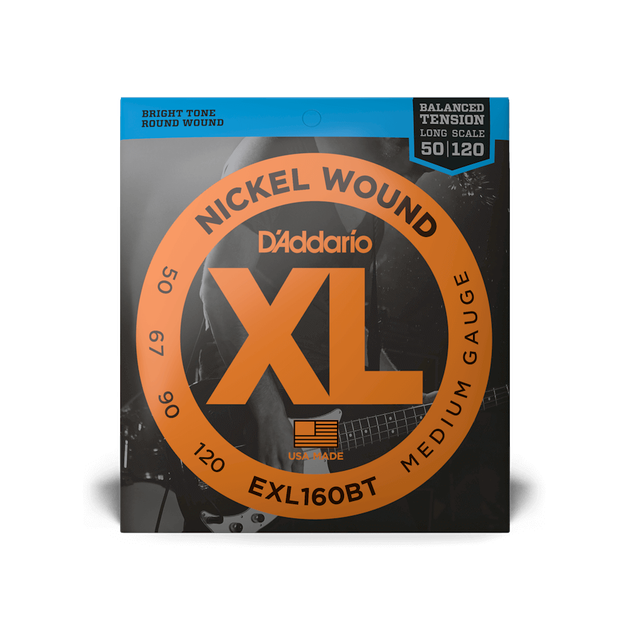 Струни для бас-гітари DʼADDARIO EXL160BT XL Nickel Wound Balanced Tension Bass Medium (50-120) - Фото 1 Струни для бас-гітари DʼADDARIO EXL160BT XL Nickel Wound Balanced Tension Bass Medium (50-120) - зображення 1
