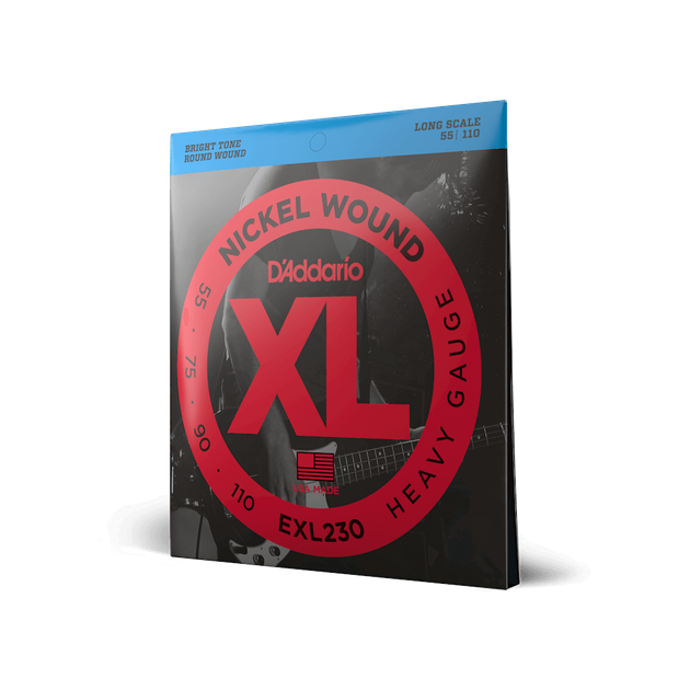 Струны для бас-гитары DʼADDARIO EXL230 XL Nickel Wound Bass Heavy (55-110) - Фото 2 Струны для бас-гитары DʼADDARIO EXL230 XL Nickel Wound Bass Heavy (55-110) - изображение 2