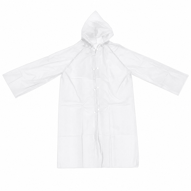 Дождевик одноразовый Stenson 120x65 см One Size White (R30808) - изображение 2