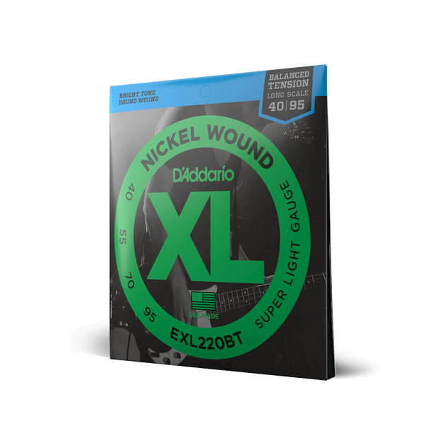 Струны для бас-гитары DʼADDARIO EXL220BT XL Nickel Wound Balanced Tension Super Light (40-95) - изображение 3