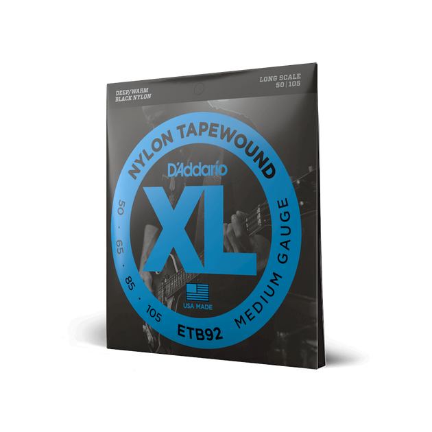 Струны для бас-гитары DʼADDARIO ETB92 XL Nylon Tapewound Bass (50-105) - изображение 2