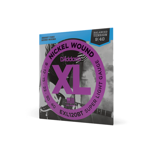 Струны для электрогитары DʼADDARIO EXL120BT XL Nickel Wound Balanced Tension Super Light (09-40) - изображение 2