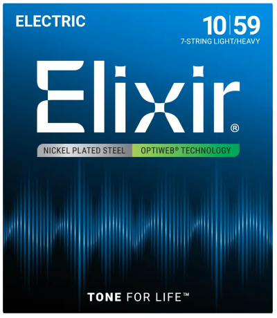 Струни для електрогітари Elixir EL OW 7 LH - Фото 1 Струни для електрогітари Elixir EL OW 7 LH - зображення 1