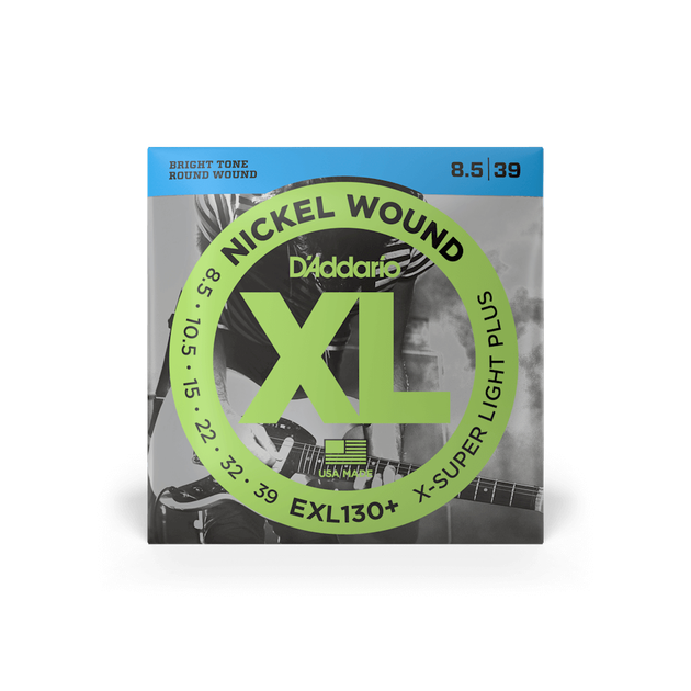 Струни для електрогітари DʼADDARIO EXL130+ XL Nickel Wound Extra Super Light Plus (08.5-39) - Фото 1 Струни для електрогітари DʼADDARIO EXL130+ XL Nickel Wound Extra Super Light Plus (08.5-39) - зображення 1