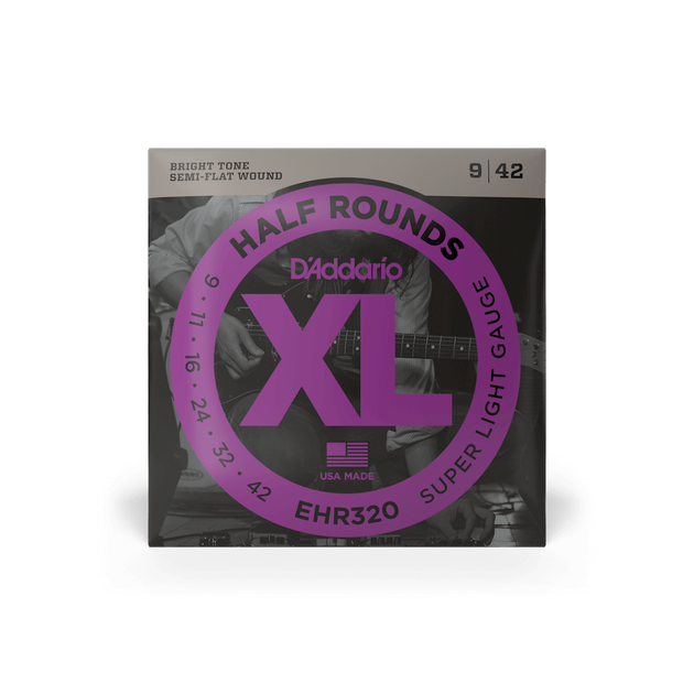 Струны для электрогитары DʼADDARIO EHR320 XL Half Rounds Super Light (09-42) - Фото 2 Струны для электрогитары DʼADDARIO EHR320 XL Half Rounds Super Light (09-42) - изображение 2