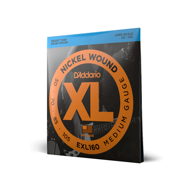 Струны для бас-гитары DʼADDARIO EXL160 XL Nickel Wound Bass Medium (50-105) - Фото 2 Струны для бас-гитары DʼADDARIO EXL160 XL Nickel Wound Bass Medium (50-105) - изображение 2