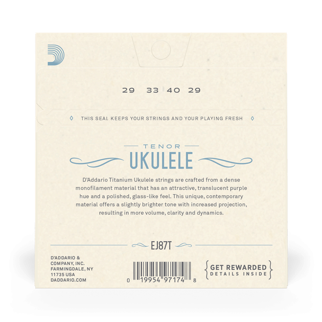 Струны для укулеле DʼADDARIO EJ87T Titanium Ukulele Tenor - Фото 2 Струны для укулеле DʼADDARIO EJ87T Titanium Ukulele Tenor - изображение 2
