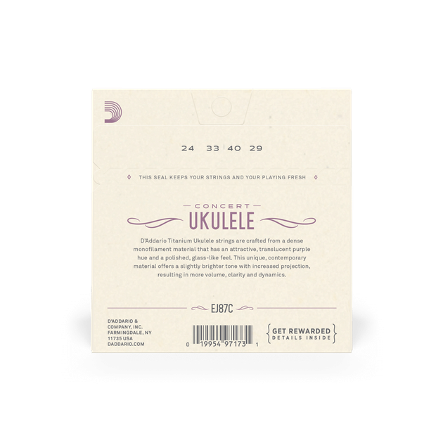 Струны для укулеле DʼADDARIO EJ87C Titanium Ukulele Concert - Фото 3 Струны для укулеле DʼADDARIO EJ87C Titanium Ukulele Concert - изображение 3