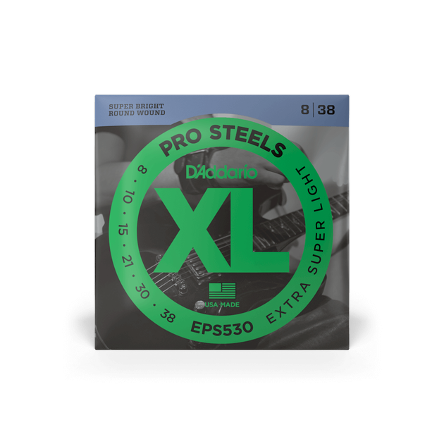 Струны для электрогитары DʼADDARIO EPS530 XL ProSteels Extra Super Light (08-38) - Фото 2 Струны для электрогитары DʼADDARIO EPS530 XL ProSteels Extra Super Light (08-38) - изображение 2