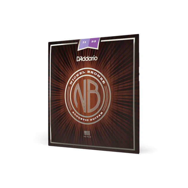 Струны для акустической гитары DʼADDARIO NB1152 Nickel Bronze Custom Light (11-52) - изображение 4