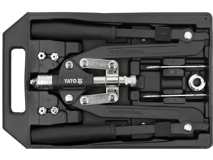 Заклепочник двуручный YATO для заклепочных гаек M4-M10 мм и заклепок 3.2-6.4 мм 300-520 мм YT-36088 - Фото 2 Заклепочник двуручный YATO для заклепочных гаек M4-M10 мм и заклепок 3.2-6.4 мм 300-520 мм YT-36088 - изображение 2