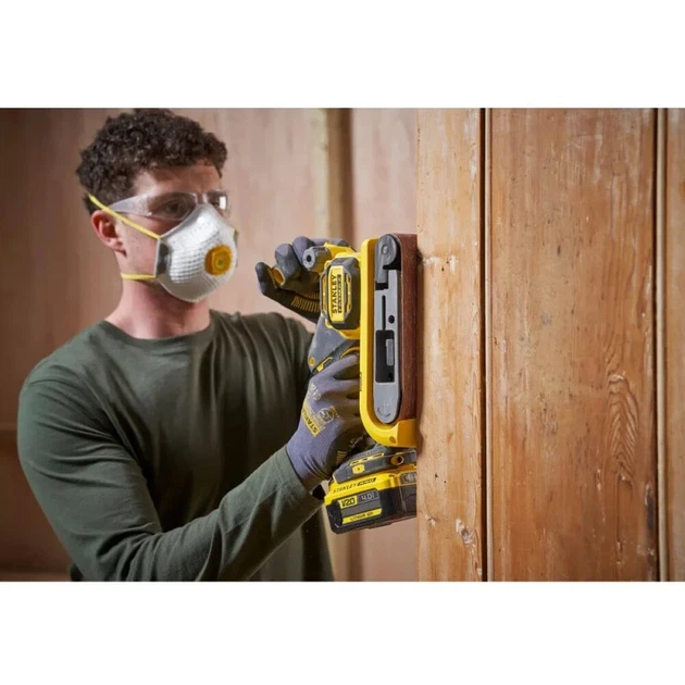 Шлифмашина ленточная Stanley FatMax V20 бесщеточная аккумуляторная 75 x 457 мм без АКБ SFMCW223B-XJ - Фото 6 Шлифмашина ленточная Stanley FatMax V20 бесщеточная аккумуляторная 75 x 457 мм без АКБ SFMCW223B-XJ - изображение 6