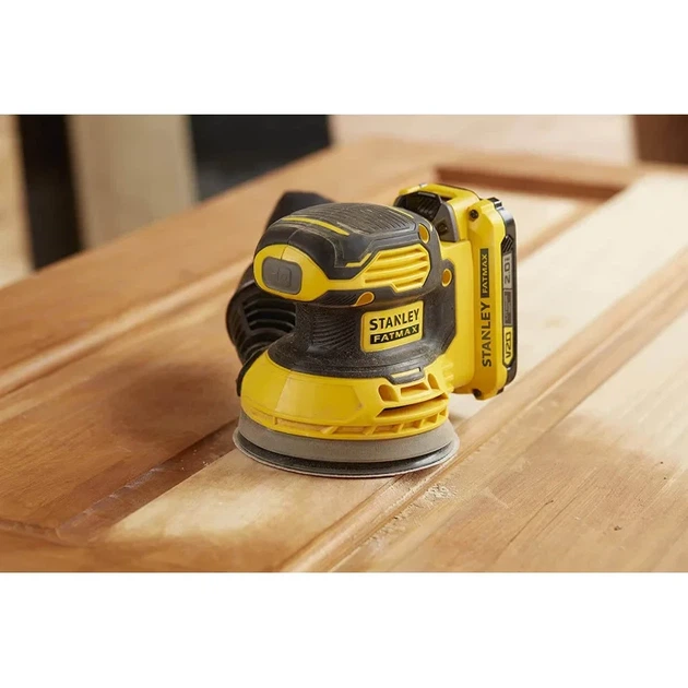Шлифмашина эксцентриковая Stanley FatMax V20 аккумуляторная 125 мм без АКБ SFMCW220B-XJ - Фото 2 Шлифмашина эксцентриковая Stanley FatMax V20 аккумуляторная 125 мм без АКБ SFMCW220B-XJ - изображение 2