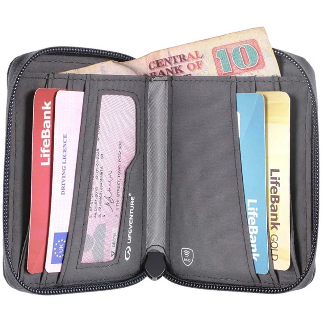 Гаманець Lifeventure Recycled RFID Bi-Fold Wallet Grey - зображення 4