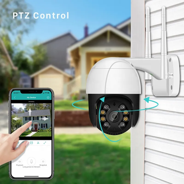 Камера видеонаблюдения уличная IP Wi-Fi Smart PTZ 4Мп iCSee с ночной съемкой и интеркомом - Фото 10 Камера видеонаблюдения уличная IP Wi-Fi Smart PTZ 4Мп iCSee с ночной съемкой и интеркомом - изображение 10