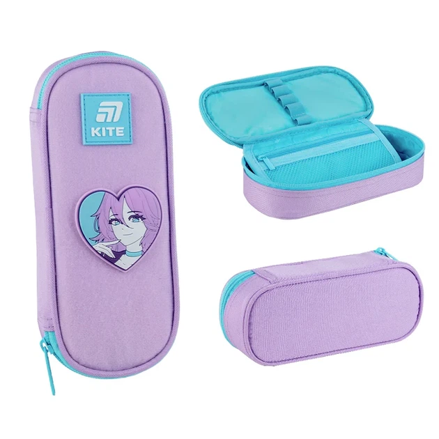 Пенал Kite Kawaii Love K25-599-20, 1 отделение, клапан с карманом на молнии, для девочки - изображение 2