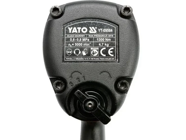 Гайковерт пневматичний YATO ударний 3/4" 1300 Нм YT-09564 - Фото 2 Гайковерт пневматичний YATO ударний 3/4" 1300 Нм YT-09564 - зображення 2