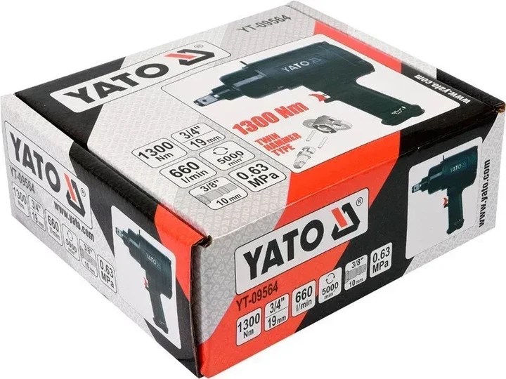 Гайковерт пневматичний YATO ударний 3/4" 1300 Нм YT-09564 - Фото 4 Гайковерт пневматичний YATO ударний 3/4" 1300 Нм YT-09564 - зображення 4