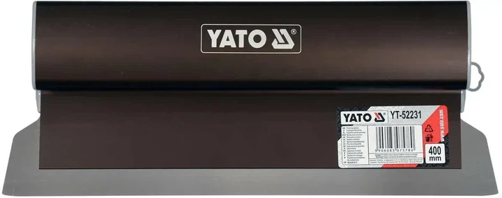 Шпатель финишный YATO 400 мм с алюминиевой ручкой и сменным лезвием YT-52231 - Фото 3 Шпатель финишный YATO 400 мм с алюминиевой ручкой и сменным лезвием YT-52231 - изображение 3