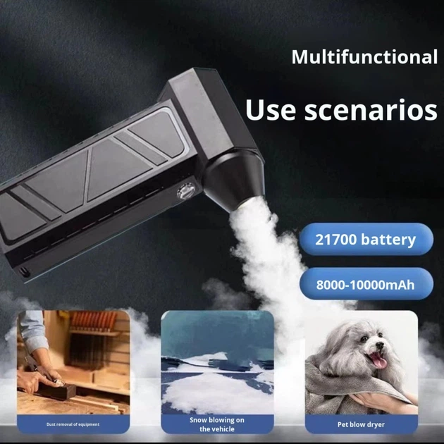 Турбовентилятор портативный Mini Jet Fan ZY7400-SE 5000mAh (Type-C) Черный 62970 - Фото 7 Турбовентилятор портативный Mini Jet Fan ZY7400-SE 5000mAh (Type-C) Черный 62970 - изображение 7