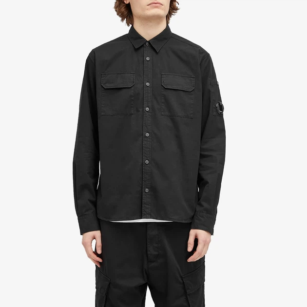 Сорочка C.P. Company Organic Gabardine Lens Garment Dyed (L) 18CMSH140A-110143G 999 - Фото 2 Сорочка C.P. Company Organic Gabardine Lens Garment Dyed (L) 18CMSH140A-110143G 999 - зображення 2