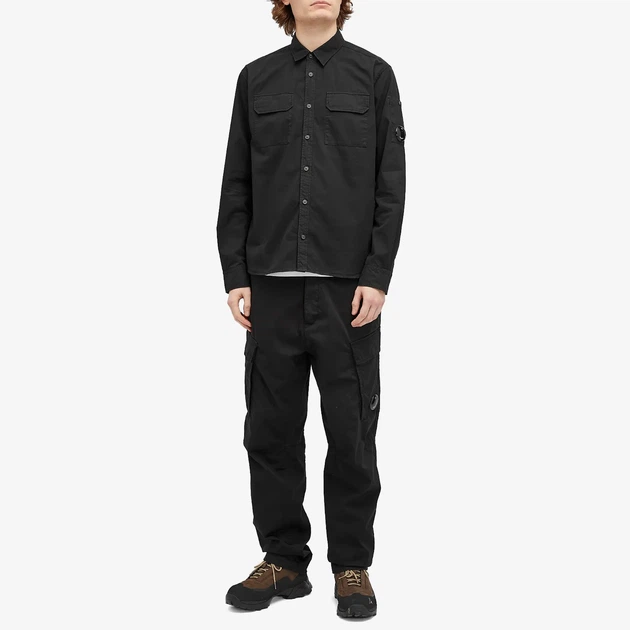 Сорочка C.P. Company Organic Gabardine Lens Garment Dyed (L) 18CMSH140A-110143G 999 - Фото 4 Сорочка C.P. Company Organic Gabardine Lens Garment Dyed (L) 18CMSH140A-110143G 999 - зображення 4