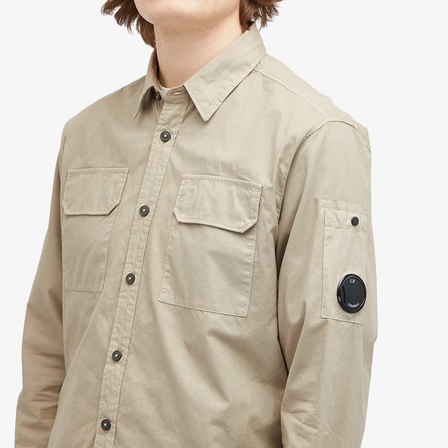 Сорочка C.P. Company Organic Gabardine Lens Garment Dyed (XL) 18CMSH140A-110143G 327 - Фото 3 Сорочка C.P. Company Organic Gabardine Lens Garment Dyed (XL) 18CMSH140A-110143G 327 - зображення 3