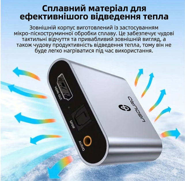 HDMI аудио экстрактор 5.1 2CH с HDMI IN HDMI OUT Optical SPDIF и AUX 3.5 мм - изображение 5