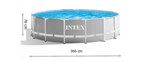 Бассейн каркасный с фильтрацией воды и насосом Intex 366 x 76 см Бассейн на 6503 л для домашней зоны отдыха - изображение 3