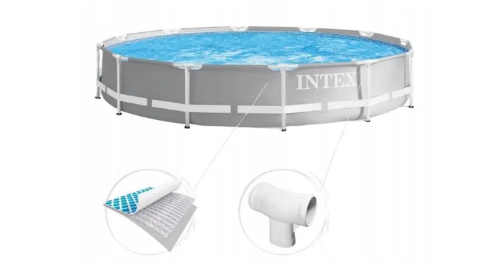 Бассейн каркасный с фильтрацией воды и насосом Intex 366 x 76 см Бассейн на 6503 л для домашней зоны отдыха - изображение 4