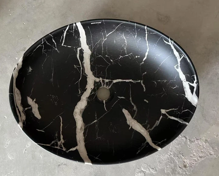 Раковина накладная Mixxus Premium ELLIPSE-0102 MARBLE 515х400х130 мм MP6552 - изображение 5