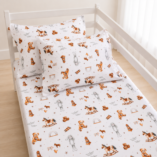 Простынь MirSon Бязь 17-0972 Little Stories 150х220 см (2200013496007) - Фото 1 Простынь MirSon Бязь 17-0972 Little Stories 150х220 см (2200013496007) - изображение 1