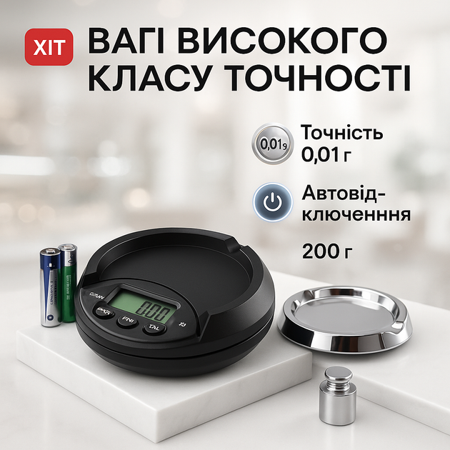 Карманные ювелирные электронные весы YHG 200 гр - изображение 7