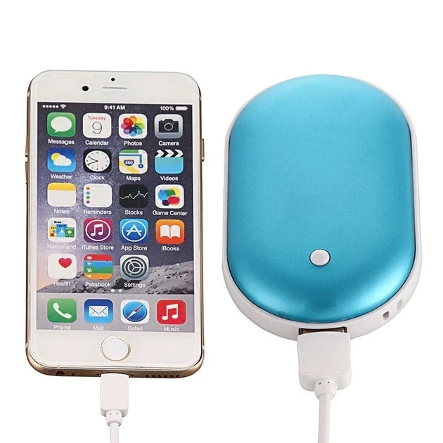 Грілка для рук та повербанк 2 в 1 Pebble hand warmer Грілка-повербанк 5000 mAh Power Bank з підігрівом - изображение 6