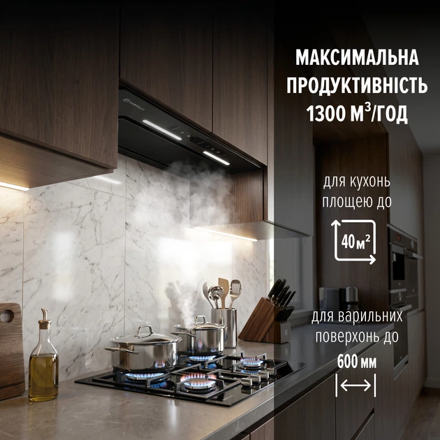 Вытяжка Perfelli NUOVA 6QWRBM NERO SILENZIO - изображение 4