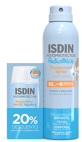 Zestaw Isdin Fotoprotector Pediatrics Spray z filtrem przeciwsłonecznym SPF 50 250 ml + Krem przeciwsłoneczny do twarzy SPF 50 50 ml (8429420324626) - Zdjęcie 1 Zestaw Isdin Fotoprotector Pediatrics Spray z filtrem przeciwsłonecznym SPF 50 250 ml + Krem przeciwsłoneczny do twarzy SPF 50 50 ml (8429420324626) - obraz 1