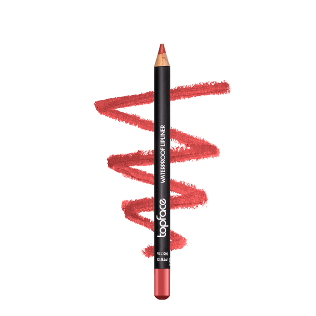 Олівець для губ Topface Waterproof Lipliner водостійкий PT613 № 116 Червоний - зображення 2
