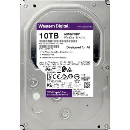 Жесткий диск WD Purple Pro 10 TB (WD102PURP) - Фото 3 Жесткий диск WD Purple Pro 10 TB (WD102PURP) - изображение 3