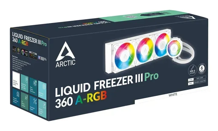 Система жидкостного охлаждения Arctic Liquid Freezer III Pro 360 A-RGB White (ACFRE00188A) - изображение 6