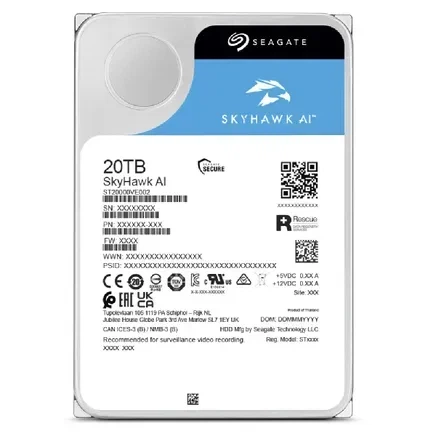 Жесткий диск Seagate SkyHawk AI 20 TB (ST20000VE003) - Фото 2 Жесткий диск Seagate SkyHawk AI 20 TB (ST20000VE003) - изображение 2