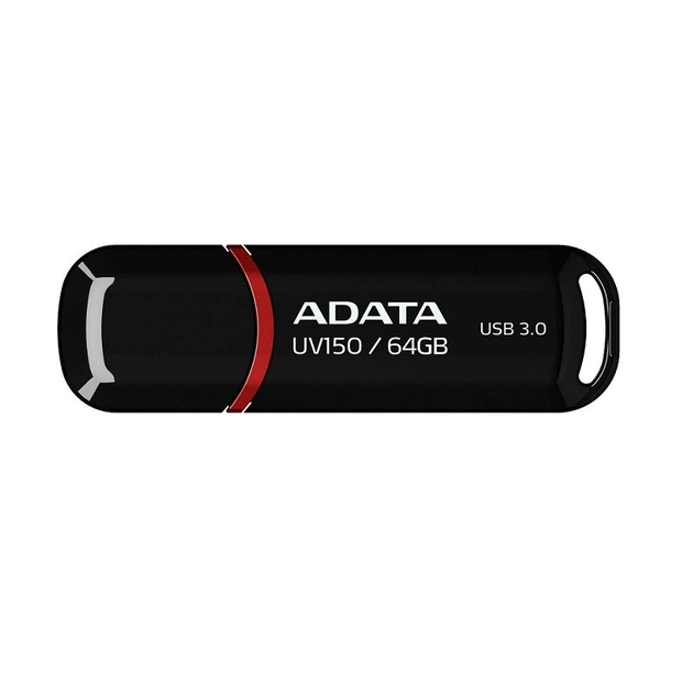 Флеш-накопитель ADATA USB 3.2 AUV 150 64Gb Black - Фото 1 Флеш-накопитель ADATA USB 3.2 AUV 150 64Gb Black - изображение 1